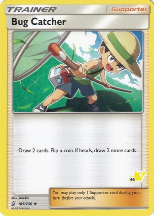 Bug Catcher - 189/236 (#46 Pikachu Stamped) (189) - Battle Academy