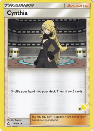 Cynthia - 119/156 (#24 Pikachu Stamped) (119) - Battle Academy