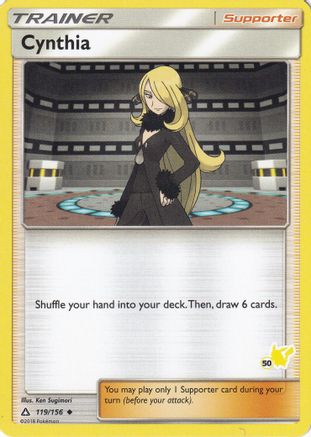 Cynthia - 119/156 (#50 Pikachu Stamped) (119) - Battle Academy
