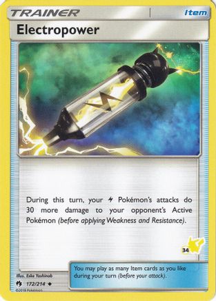 Electropower - 172/214 (#34 Pikachu Stamped) (172) - Battle Academy