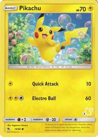 Pikachu - 19/68 (#2 Pikachu Stamped) (19) - Battle Academy