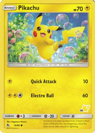 Pikachu - 19/68 (#30 Pikachu Stamped) (19) - Battle Academy