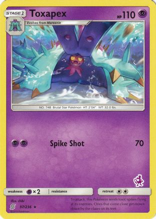 Toxapex - 97/236 (Mewtwo Stamped) (97) - Battle Academy