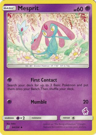 Mesprit - 84/236 (Mewtwo Stamped) (84) - Battle Academy