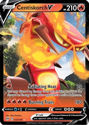 Centiskorch V (33) Holofoil - SWSH03 Darkness Ablaze