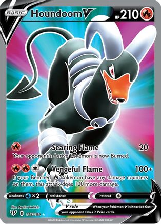 Houndoom V (Full Art) (178) Holofoil - SWSH03 Darkness Ablaze