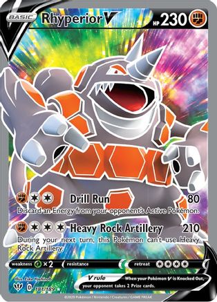 Rhyperior V (Full Art) (181) Holofoil - SWSH03 Darkness Ablaze