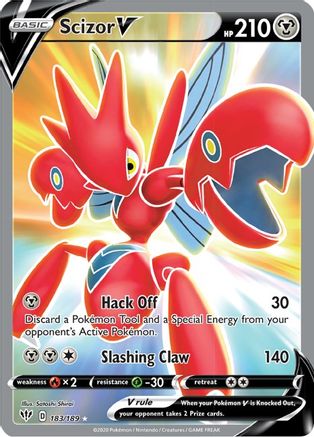 Scizor V (Full Art) (183) Holofoil - SWSH03 Darkness Ablaze