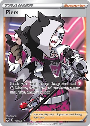 Piers (Full Art) (187) Holofoil - SWSH03 Darkness Ablaze