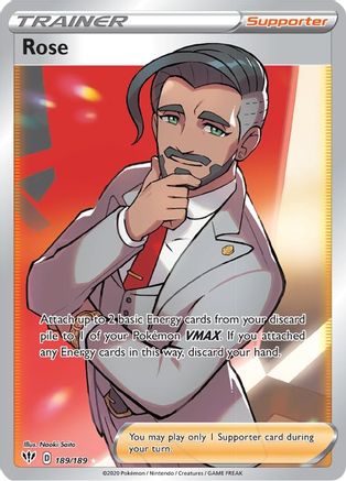 Rose (Full Art) (189) Holofoil - SWSH03 Darkness Ablaze