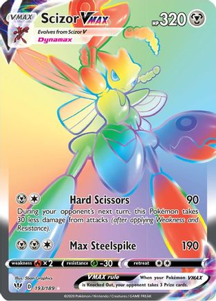 Scizor VMAX (Secret) (193) Holofoil - SWSH03 Darkness Ablaze