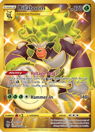 Rillaboom (Secret) (197) Holofoil - SWSH03 Darkness Ablaze
