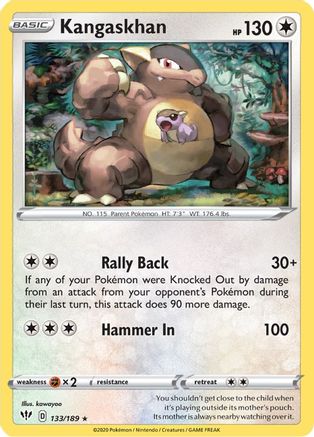 Kangaskhan (133/189) [Sword & Shield: Darkness Ablaze] Reverse Holofoil