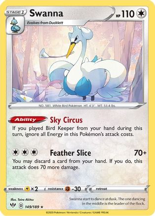 Swanna (149) - SWSH03 Darkness Ablaze
