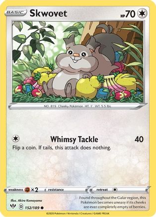 Skwovet (152/189) [Sword & Shield: Darkness Ablaze] Reverse Holofoil