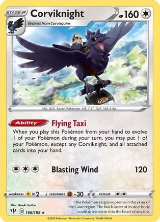Corviknight (156) Holofoil - SWSH03 Darkness Ablaze