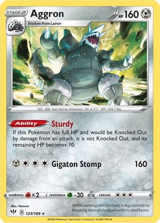 Aggron (123) Holofoil - SWSH03 Darkness Ablaze