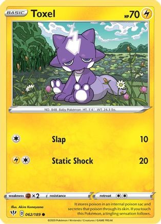 Toxel (062/189) [Sword & Shield: Darkness Ablaze] Reverse Holofoil