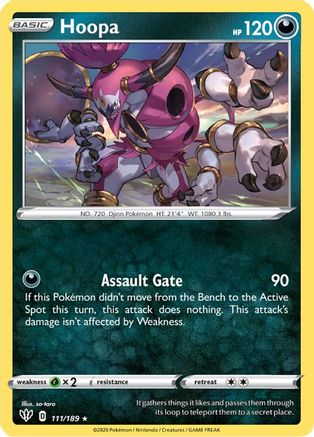 Hoopa (111) Holofoil - SWSH03 Darkness Ablaze