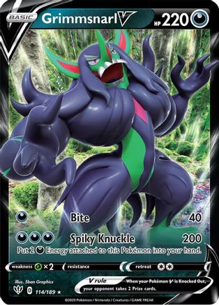 Grimmsnarl V (114) Holofoil - SWSH03 Darkness Ablaze