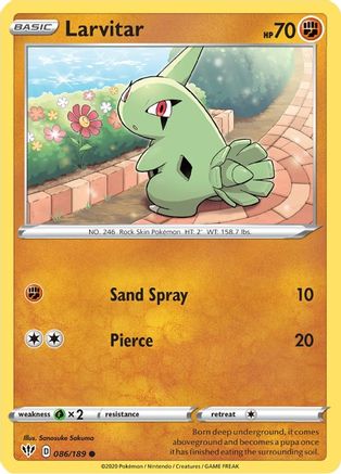 Larvitar (86) - SWSH03 Darkness Ablaze