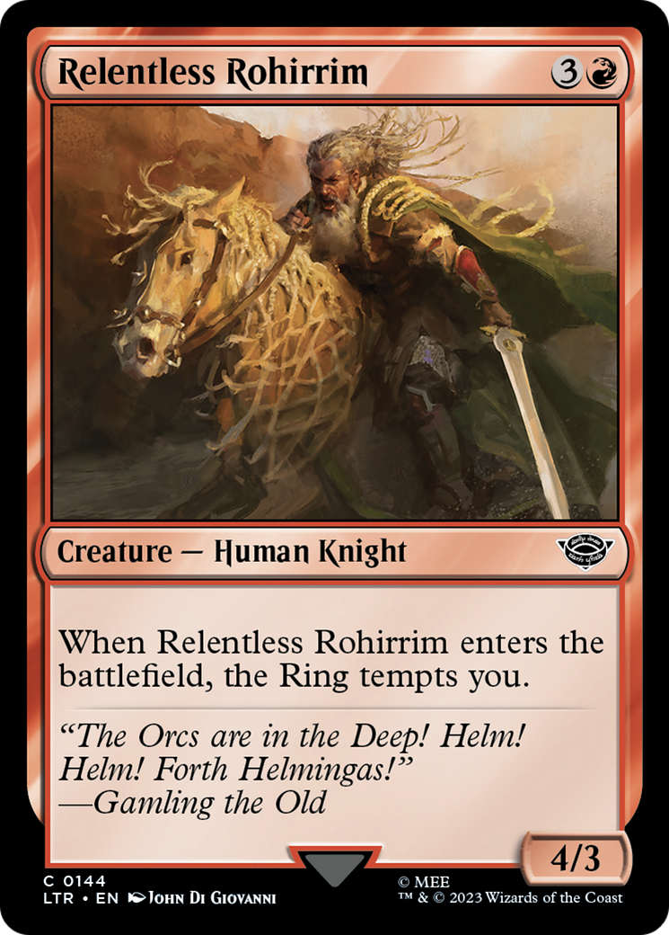 Relentless Rohirrim (144) Foil - The Lord of the Rings: Tales of Middle-earth