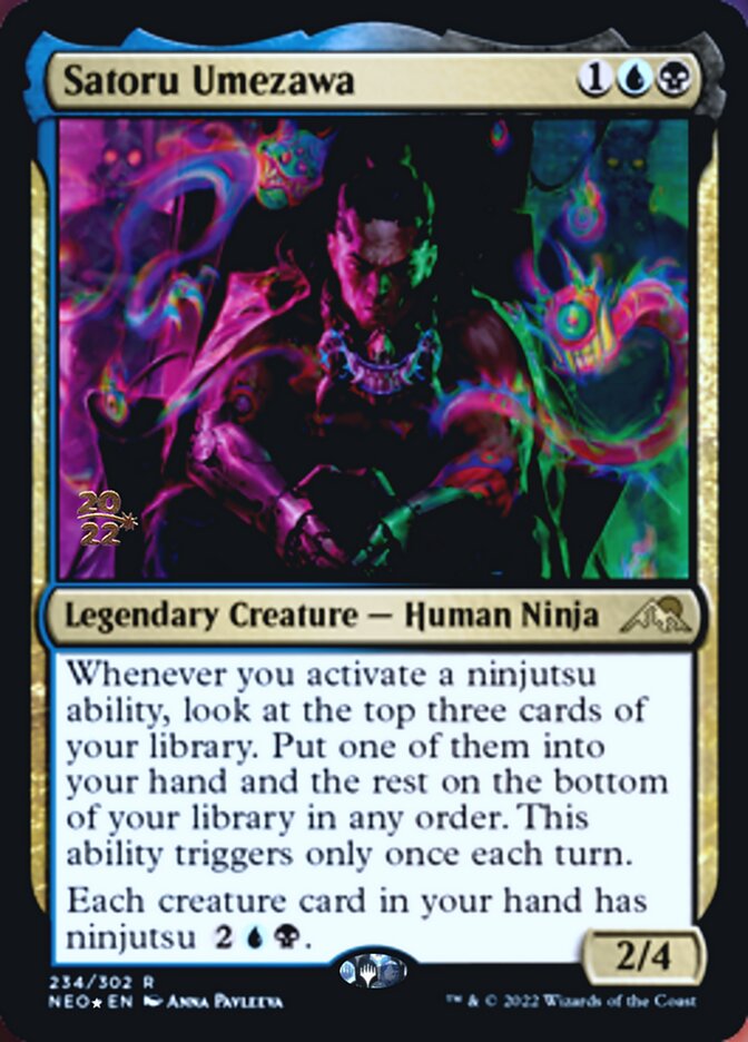 Satoru Umezawa [Kamigawa: Neon Dynasty Prerelease Promos] | Silver Goblin