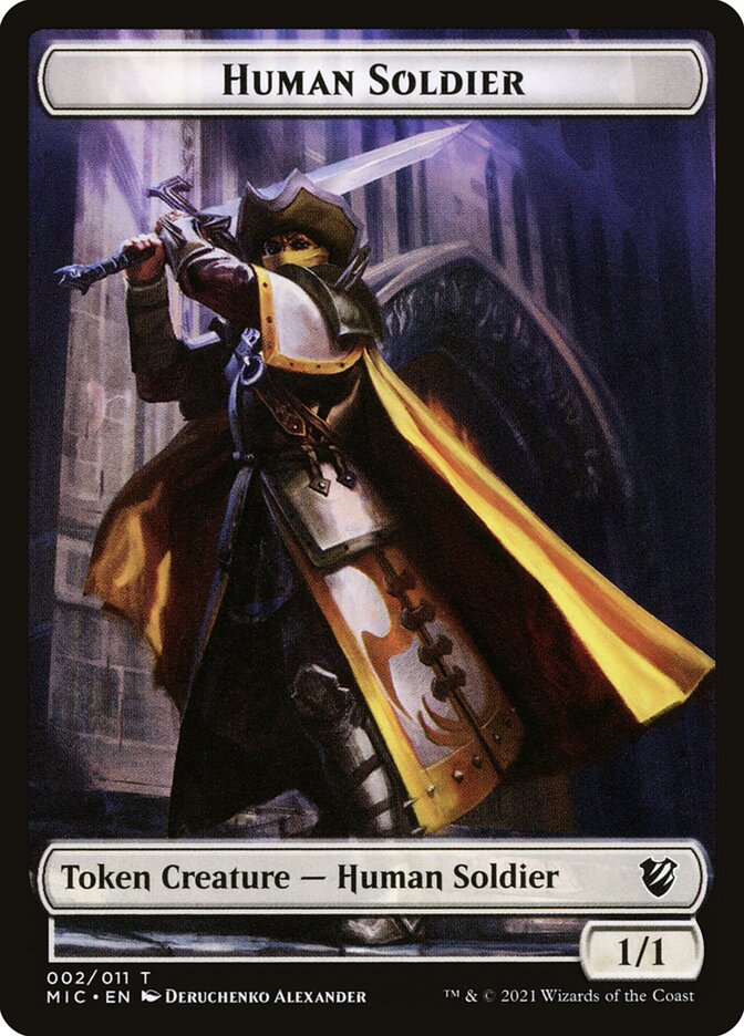 Germ // Human Soldier Double-Sided Token [Double Masters Tokens] | Silver Goblin