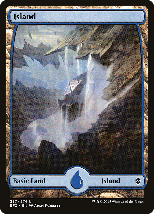 Island (257) (Full Art) [Battle for Zendikar] Foil
