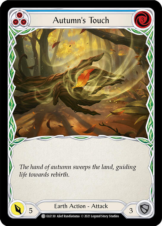 Autumn's Touch (Blue) [ELE130] (Tales of Aria)  1st Edition Rainbow Foil | Silver Goblin