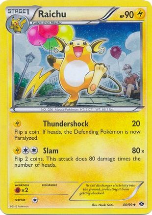 Raichu (40/99) (Cosmos Holo) (Blister Exclusive) [Black & White: Next Destinies]