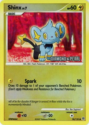 Shinx - 98/130 [Diamond & Pearl] (98) Reverse Holofoil - Burger King Promos