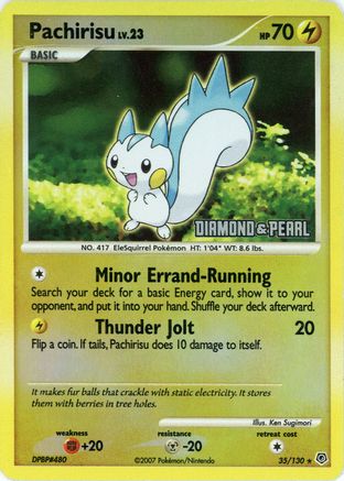 Pachirisu - 35/130 [Diamond & Pearl] (35) Reverse Holofoil - Burger King Promos