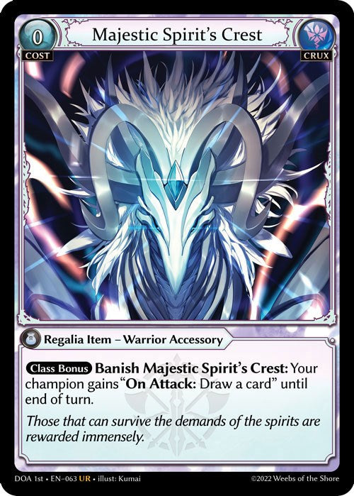 Majestic Spirit's Crest (063) [Dawn of Ashes: 1st Edition] Foil
