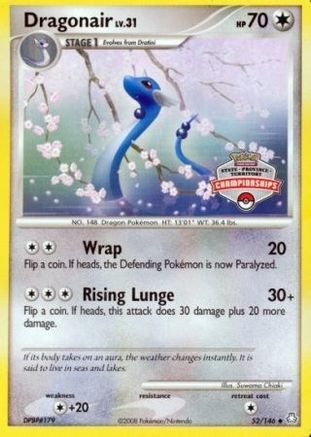 Dragonair (52/146) (State Province Territory Championship) [Diamond & Pearl: Legends Awakened] | Silver Goblin