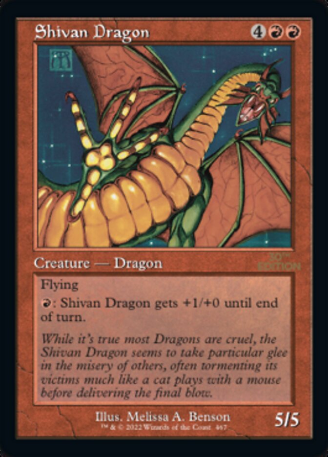 Shivan Dragon (Retro) (467) - 30th Anniversary Edition