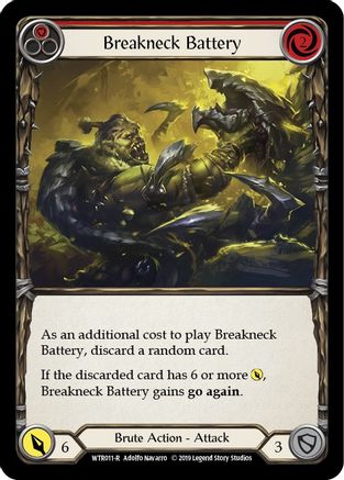 Breakneck Battery (Red) (WTR011) (Unlimited Edition) Rainbow Foil - Welcome to Rathe