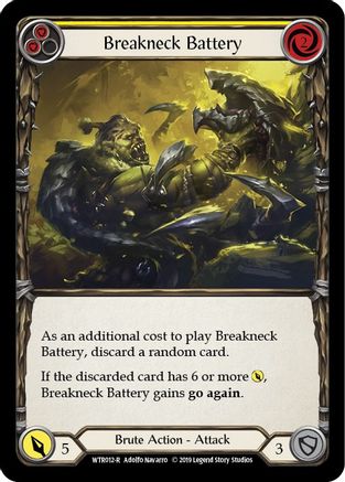 Breakneck Battery (Yellow) (WTR012) (1st Edition) Rainbow Foil - Welcome to Rathe