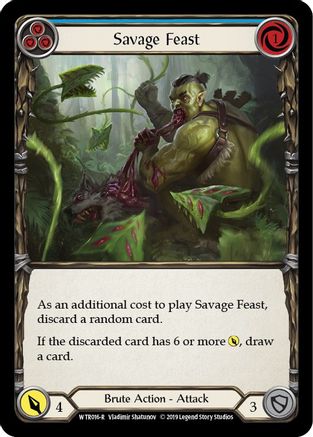 Savage Feast (Blue) (WTR016) (1st Edition) - Welcome to Rathe