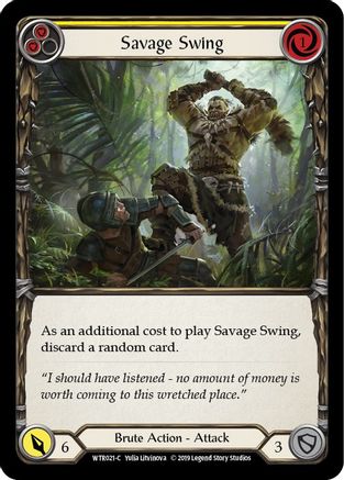 Savage Swing (Yellow) (WTR021) (1st Edition) - Welcome to Rathe