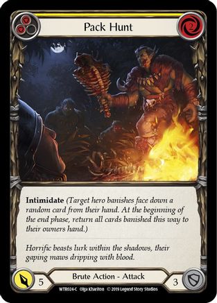 Pack Hunt (Yellow) (WTR024) 1st Edition Rainbow Foil - Welcome to Rathe
