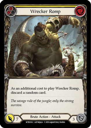 Wrecker Romp (Yellow) (WTR030) 1st Edition Rainbow Foil - Welcome to Rathe