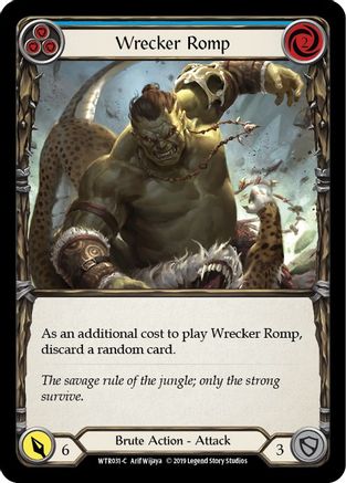 Wrecker Romp (Blue) (WTR031) 1st Edition Rainbow Foil - Welcome to Rathe