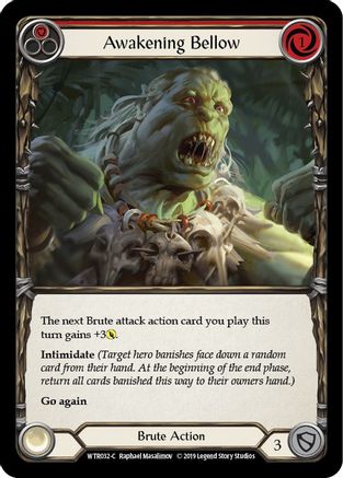 Awakening Bellow (Red) (WTR032) (1st Edition) Rainbow Foil - Welcome to Rathe