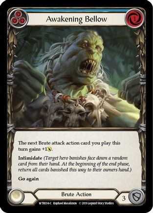 Awakening Bellow (Blue) (WTR034) 1st Edition Rainbow Foil - Welcome to Rathe