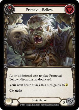 Primeval Bellow (Red) (WTR035) (Unlimited Edition) Rainbow Foil - Welcome to Rathe