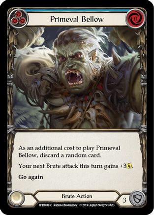 Primeval Bellow (Blue) (WTR037) Unlimited Edition Rainbow Foil - Welcome to Rathe