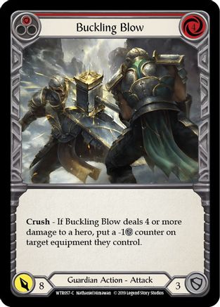 Buckling Blow (Red) (WTR057) 1st Edition Rainbow Foil - Welcome to Rathe