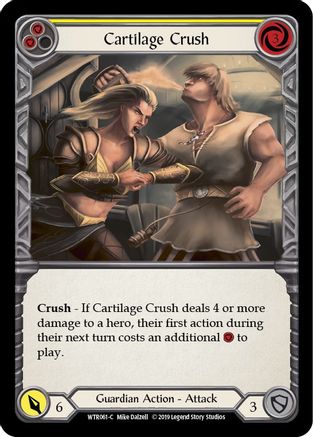 Cartilage Crush (Yellow) (WTR061) (1st Edition) Rainbow Foil - Welcome to Rathe