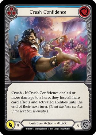 Crush Confidence (Blue) (WTR065) Unlimited Edition Rainbow Foil - Welcome to Rathe